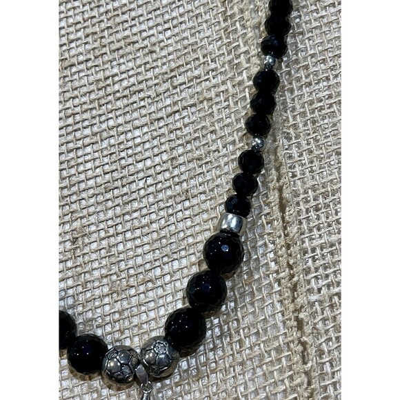 Native American Indian Navajo Abalone Shell Inlay Black Onyx Pendant Necklace - Picture 4 of 7